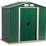 Metal Garden Shed Green